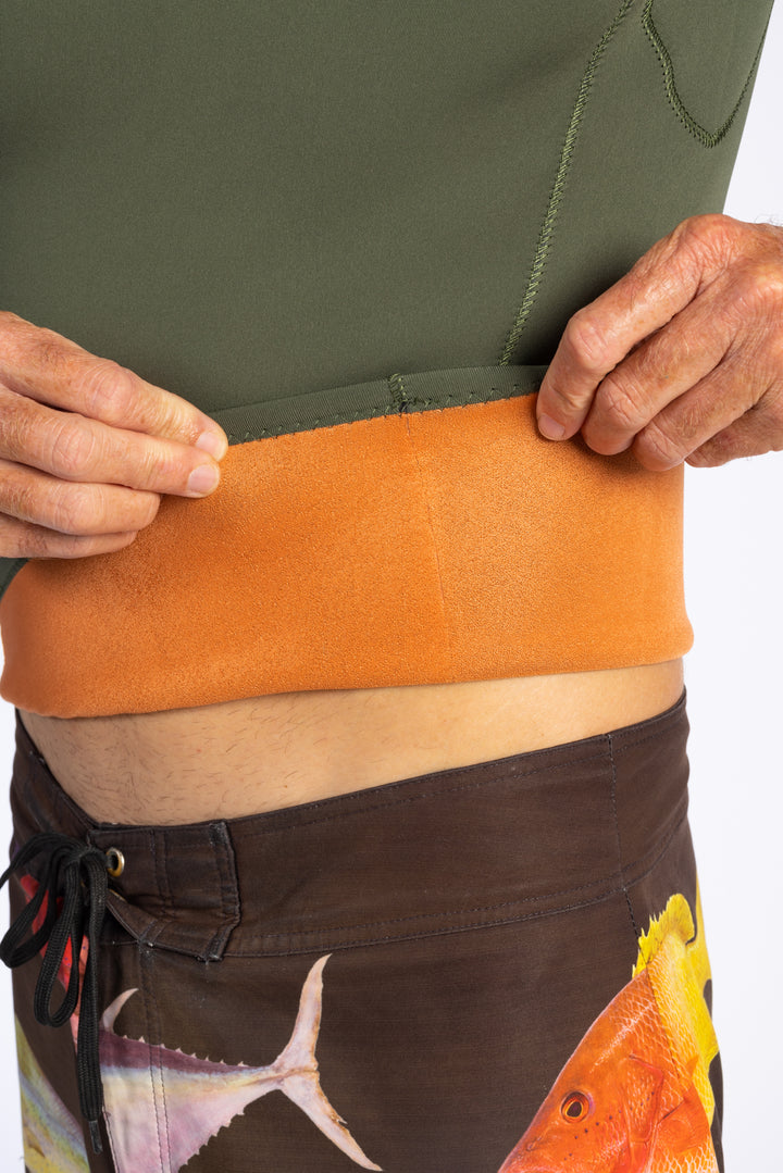 Men's Ranger Green Rear-zip Surf Top