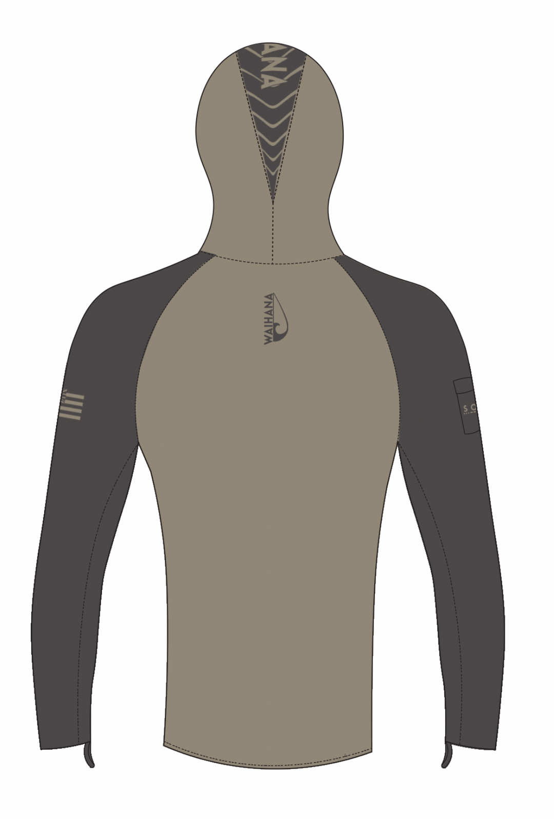 Rashguard de chasse sous-marine à capuche Mana