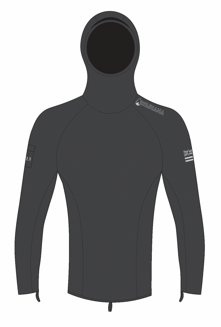 Rashguard de surf à capuche Carvico anthracite