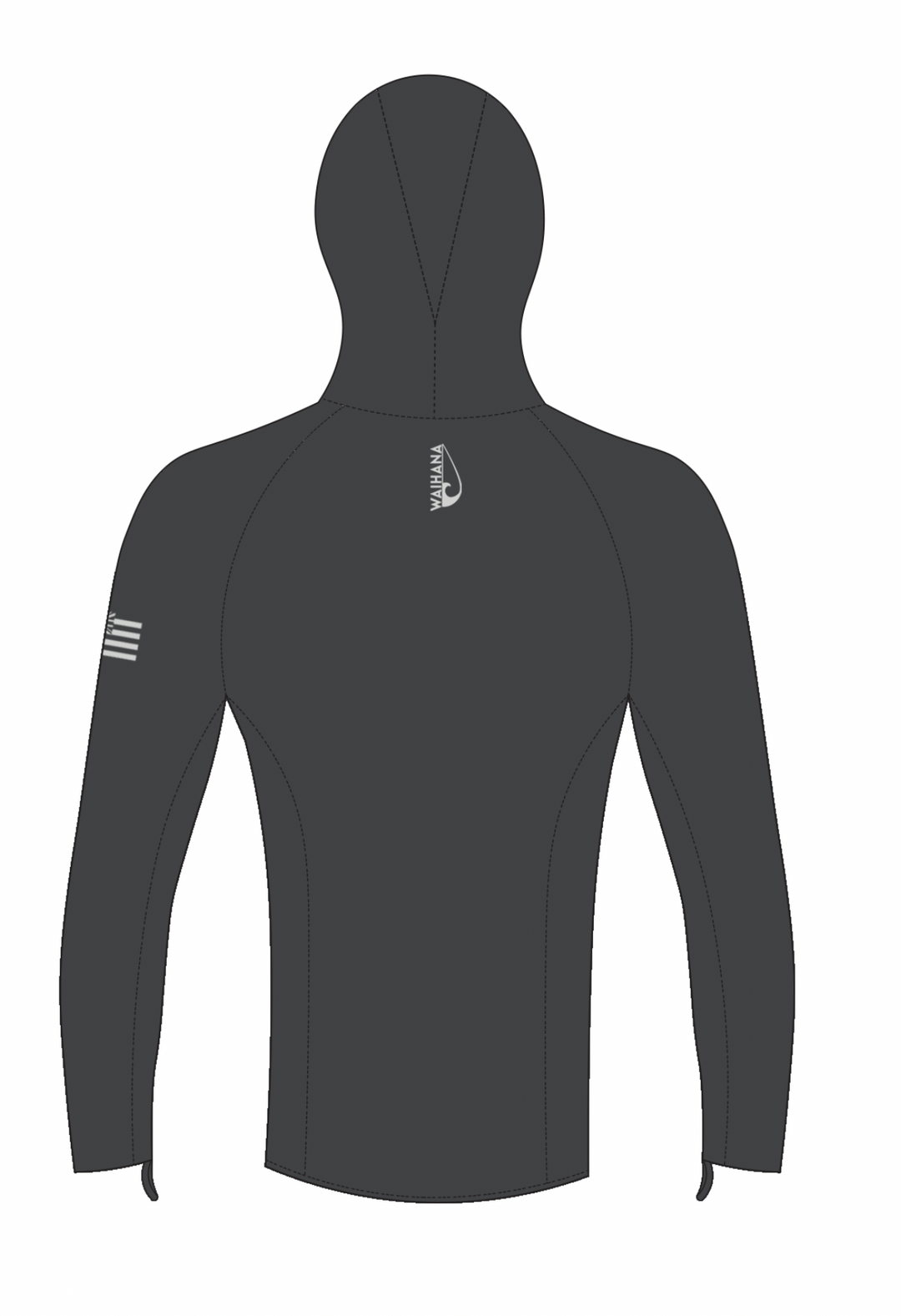 Rashguard de surf à capuche Carvico anthracite