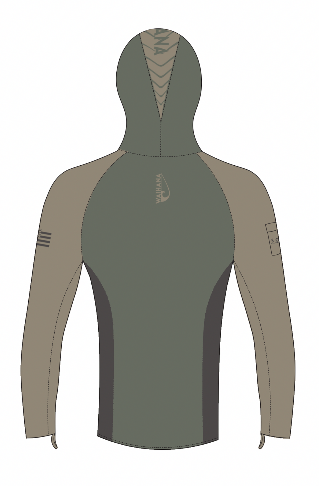 Rashguard de chasse sous-marine à capuche Terra