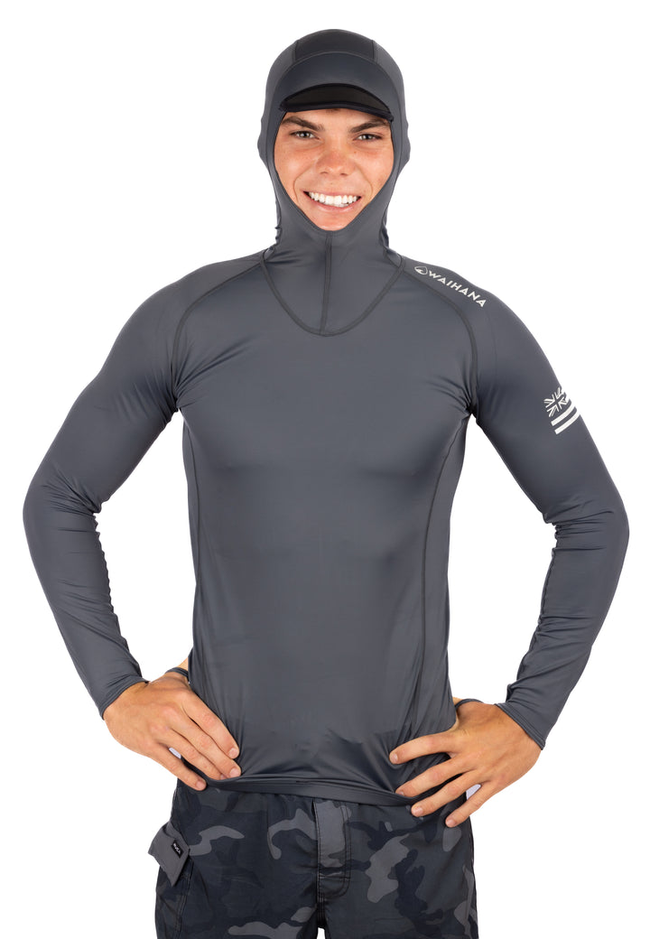 Anthracite Carvico Hooded Surf Rashguard