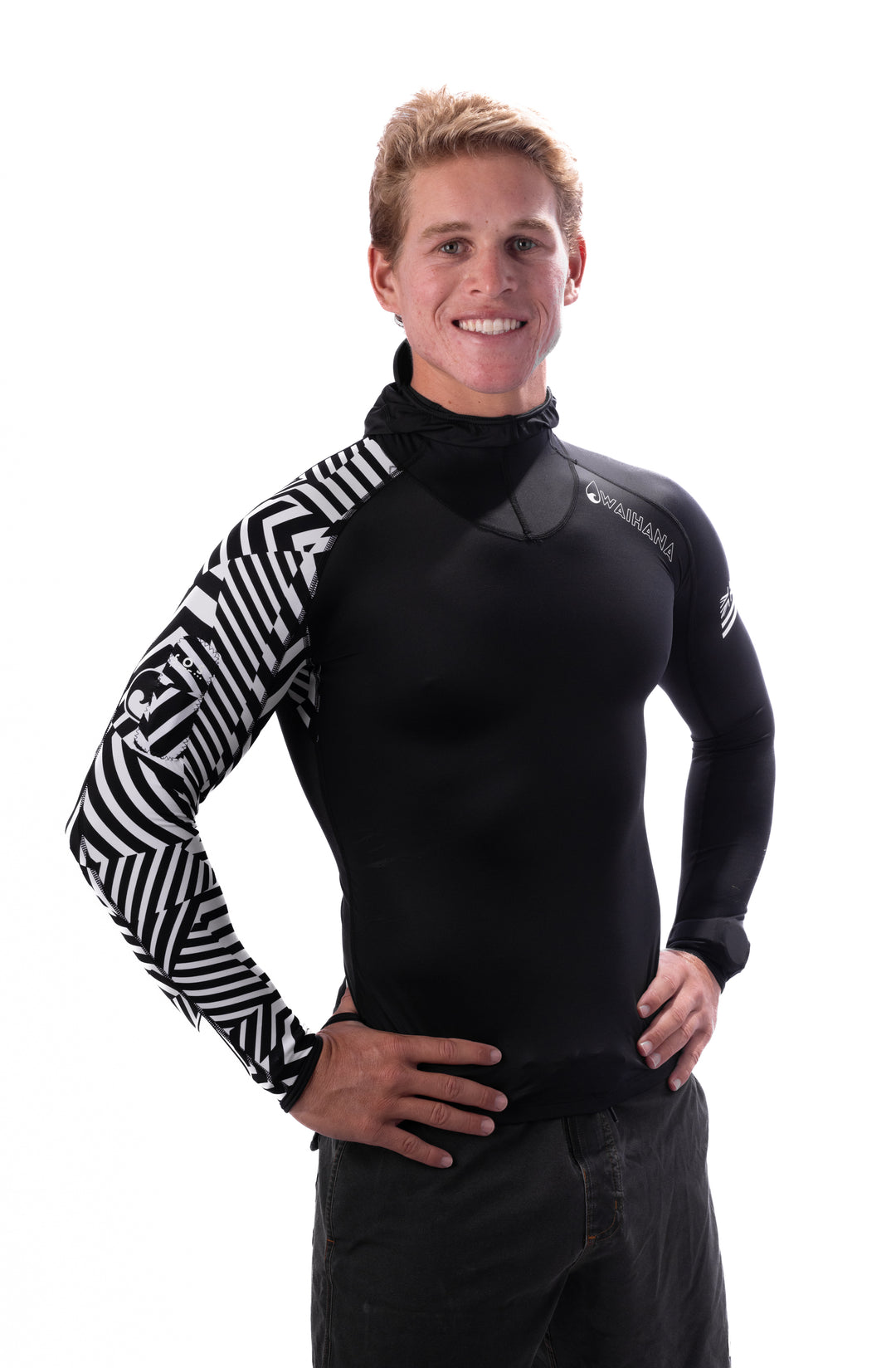 Rashguard de surf con capucha - Granate