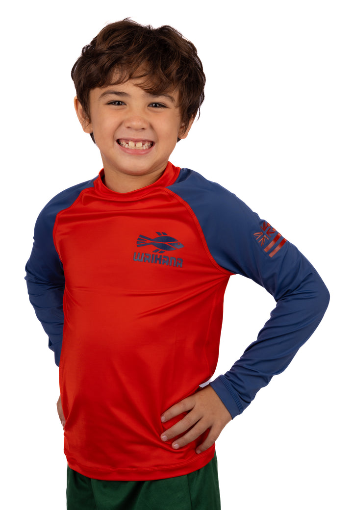 Children's Red Long Sleeve Rashguard