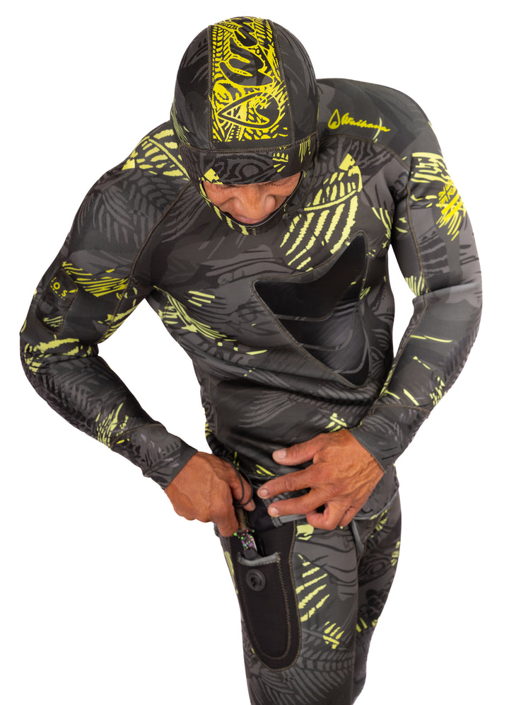 Men’s Lime Fishbone Spearfishing 3.5mm Wetsuit