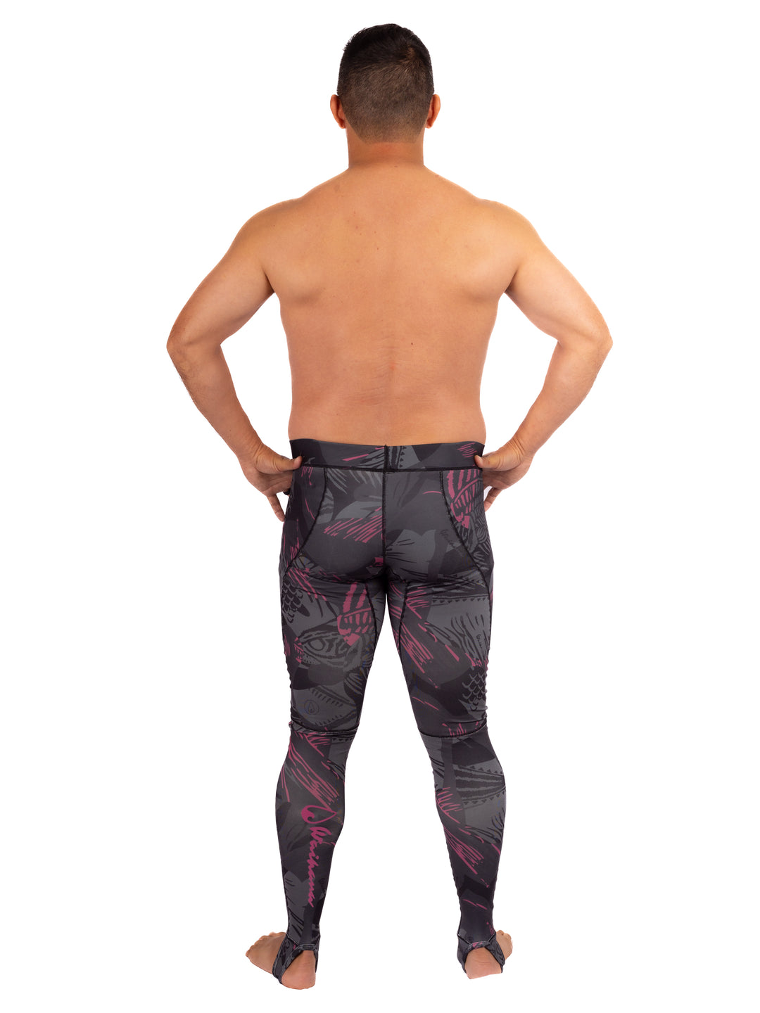 Leggings de lycra de espina de pescado rosa