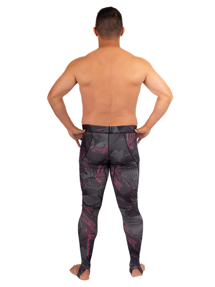 Legging Lycra Rose en Arête de Poisson