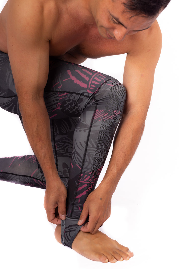 Legging Lycra Rose en Arête de Poisson