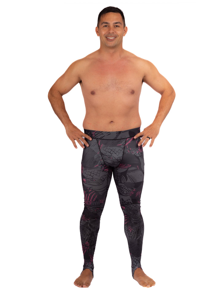 Legging Lycra Rose en Arête de Poisson